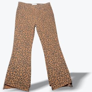 DL1961 Bridget Cropped High Rise Instasculpt Boot Jeans Womens 24‎ Leopard Print